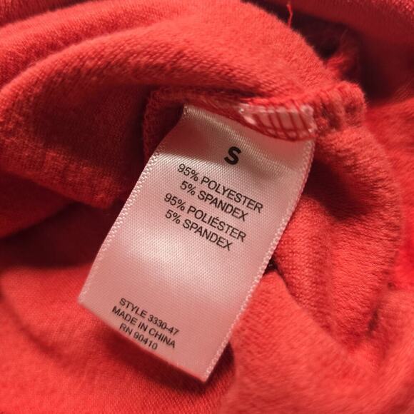 Juicy Couture Sleepwear Red Fuzzy Soft Long Sleeve Rhinestone Top Size Small - Picture 9 of 9